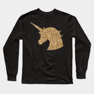 Gold Unicorn Long Sleeve T-Shirt